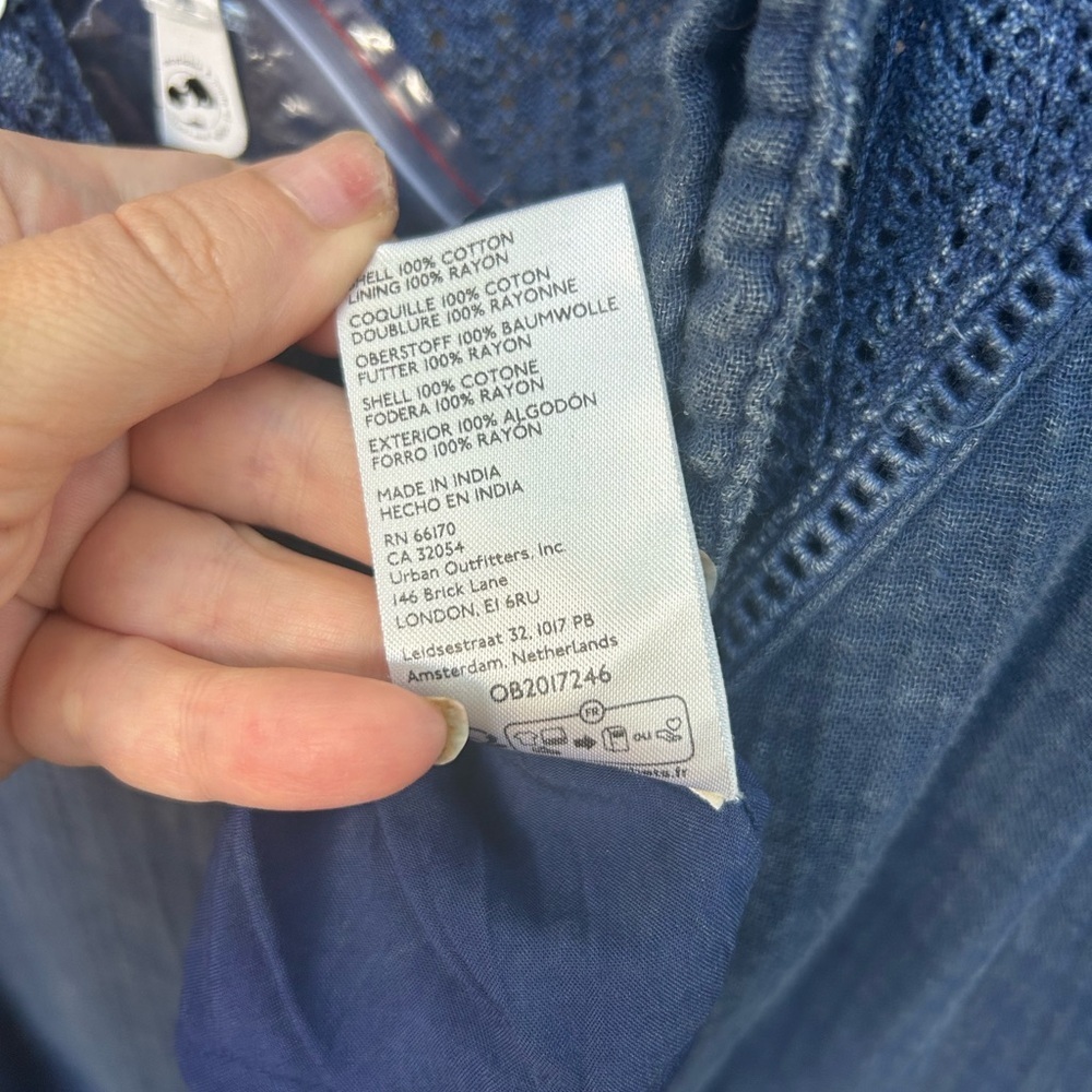 NWOT Free People Sachi Mini Dress Blue - Picture 5 of 9